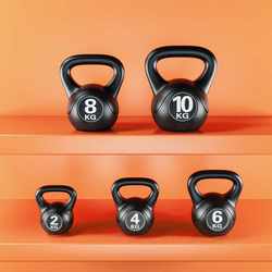 Black kettlebell for men and women home fitness lifting solid dumbbell strength training competitive fitness equipment kettlebell ball