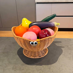 100 Packages for the New Home | Flower-Shaped Imitation Rattan Storage Basket, Purely Handmade, for Home Use in the Living Room and Kitchen, Fruit Storage Basket.