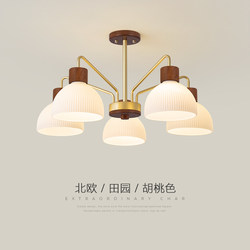 Living Room Chandelier New Nordic Creative Personality Chandelier Modern Simple Japanese Style Mid-Century Retro Lighting Fixtures