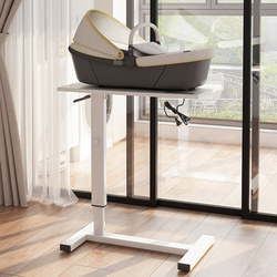 Diaper Table, Baby Care Table, Household Multifunctional Newborn Diaper Changing Table, Movable Lifting Table, Bedroom Bedside Table