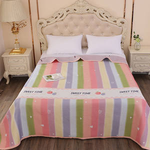Four seasons common double -sided Huafu grid bed lid small crushing household double sheet cartoon children's pattern
