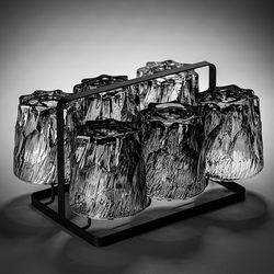 German Precision Glacier Glass Water Cup Set for Home Use, Entertaining Guests, Drinking Water, High-End Luxury, Light Luxury, Red Beer Tea Cup