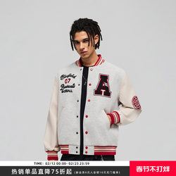 【Achock Official Store】American-Style Heavy Vintage Baseball Jacket, Versatile Street Style, Heavy Embroidered Baseball Jacket for Men