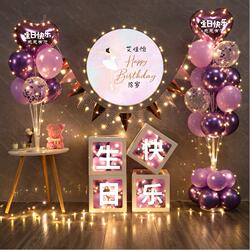 Internet Celebrity ins Birthday Balloon Decoration for Boys and Girls Surprise Happy Balloon Scene Balloon Package Background Wall Decoration