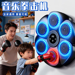 Smart Music Boxing Machine for Home Use, Wall-Mounted Target for Adults and Children, Electronic Target for Reaction Training, Indoor Martial Arts Training Equipment