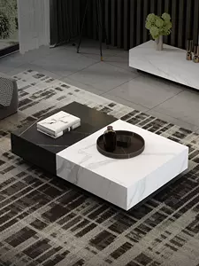 italian minimalist full rock plate coffee table tv cabinet Latest