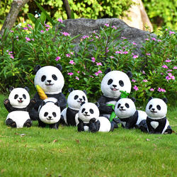 Outdoor Artificial Red Panda Sculpture Ornaments for Garden Courtyard Landscape Layout, Landscaping, Kindergarten Lawn Decoration Small Pieces