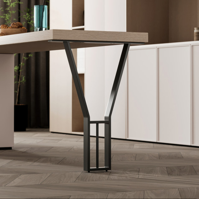 Iron Y-shaped table leg bracket desk dresser dining table foot cabinet ...