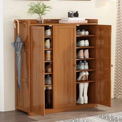 Shoe Cabinet Bamboo Shoe Rack Simple Solid Wood Multi-Layer Shoe Cabinet for Home Entrance Simple Modern Living Room Multifunctional Storage