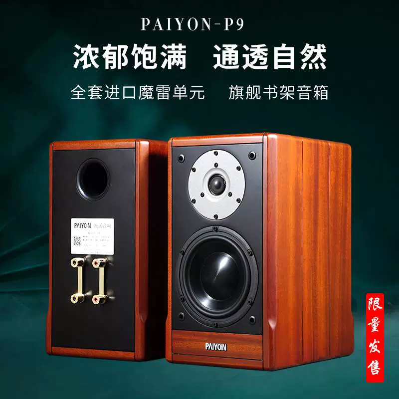 PAIYON派扬P9实木高级HIFI书架型喇叭MOREL魔雷TICW 638+ST1108单 