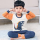 Boys' autumn clothes and long trousers set, pure cotton, children's pure cotton baby bottoming thermal underwear, boys' linen clothes, type A pajamas