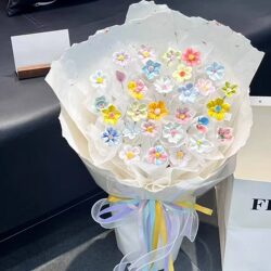 Jingdezhen Ceramic Finished Product Bouquet, Valentine's Day Creative Gift, Birthday Gift for Mom, Best Friend, Girlfriend, High-End Feel