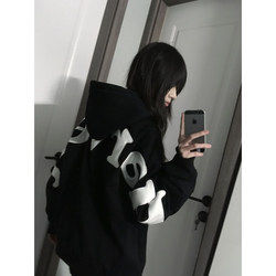American High Street Style Color-Block Letter Patch Embroidered Hooded Sweatshirt for Women, Spring and Autumn 2026 New National Trend Brand Casual Jacket