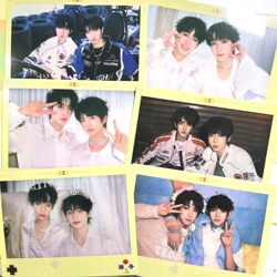Tf Family Fourth Generation 26-Year Calendar Double Polaroid Photo Card Gui Rui Motorcycle Outfit Heart-Shaped Wedding Card Qiwen Fan-Made Style