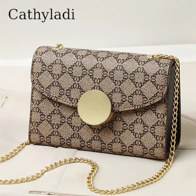 CATHYLADI 轻奢高定老花斜挎包时尚新款百搭链条包设计感小众包包-Taobao