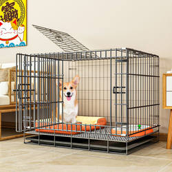 Foldable and Bold Dog Cage for Small and Medium-Sized Dogs Indoor Kennel Corgi Teddy with Toilet Pet Villa Cat Cage
