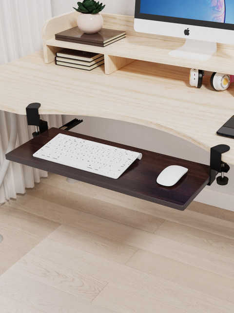 Desktop Computer Tray Keyboard tray punch-free desktop drawer slide tray under desk keyboard ...