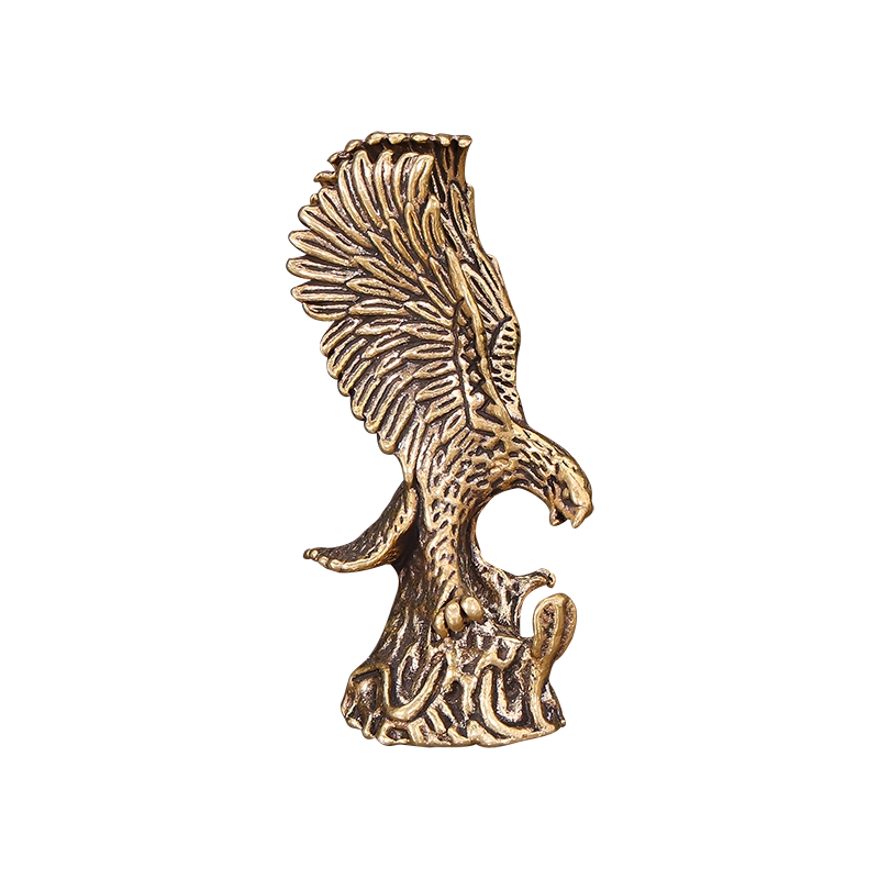 纯黄铜大展宏图鹰小摆件创意雄鹰仿真老鹰展翅书房