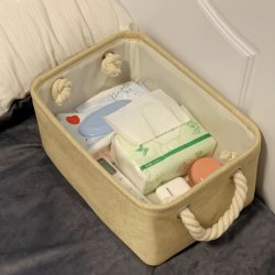 【Bedside Storage Magic】Bedside Storage Basket for Organizing Items on the Bed, Fabric Storage Basket, Storage Box for Dormitory