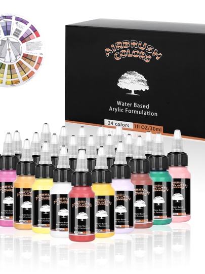 Sagudio 24色 30ml アクリル塗料セット エアブラシ用