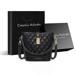 Official Website Small C&K official store Quilted Bucket Bag Women's 2026 New Fashion Handbag Single Shoulder Crossbody Bag