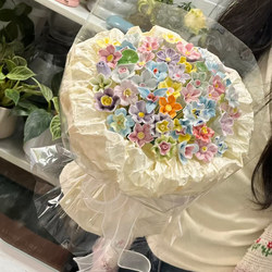 Finished Ceramic Bouquet, Creative and Practical Birthday Gift for Girlfriend, Gift for Best Friend, 520 Valentine's Day, High-End Graduation Gift