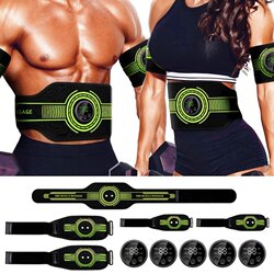 Five-Piece Set of Ems Abdominal Muscle Belts, Massage Belts, Abdominal Fitness Devices, Abdominal Muscle Patches, Fat-Burning Smart Abdominal Muscle Belts, Abdominal Fitness Devices