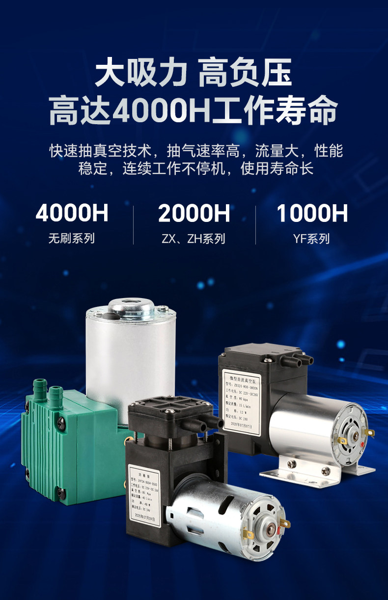 De fengyuan ミニチュアDC真空ポンプ - 12V/24V/220V - 科学および美容用途
