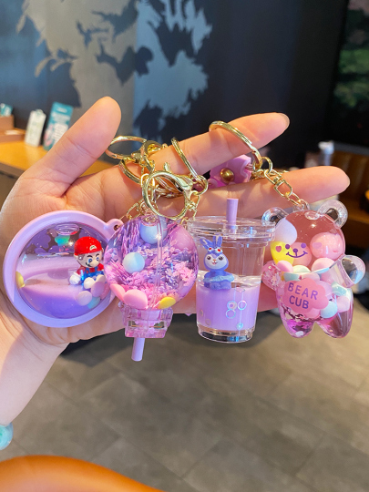 Kt Cat クイックサンドキーホルダー - 女の子のためのかわいいアクリル