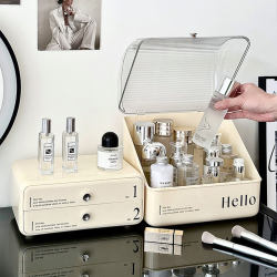 German Cosmetics Storage Box Desktop High-End Dustproof and Waterproof Dressing Table Perfume Lipstick Skin Care Product Storage Rack