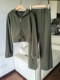 New powder standard style, unique tie-dye hooded short jacket + straight wide version of hooded trousers
