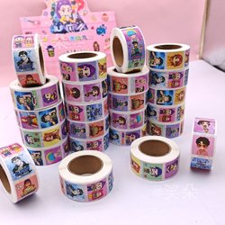 Hunter Girl Group Roll Stickers Internet Popular Anime Cartoon Cute K-Pop Rumi Zoe Mila 500 Stickers Reward Stickers High-Value Creative Student Children Decoration Material Sealing Stickers