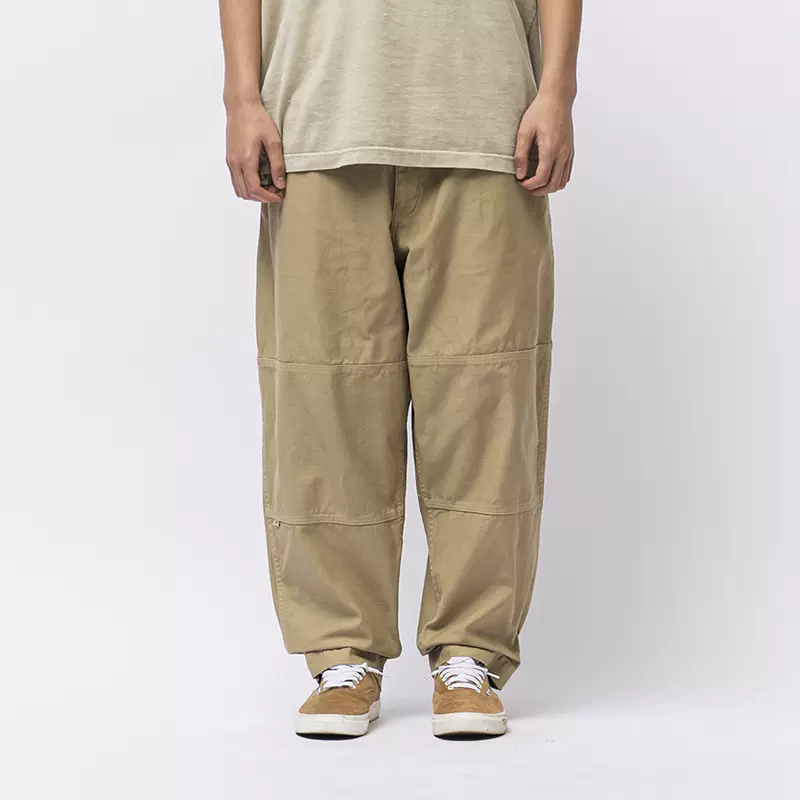 现货WTAPS ARMSTRONG TROUSERS SATIN竹节宽松工装休闲阔腿长裤21-Taobao