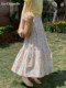 
La Chapelle/La Chapelle summer 2025 Korean versatile floral skirt high waist big sway skirt