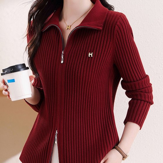 Ankora Red Zodiac Year Red Dalang Sweater Women's Autumn and Winter 2026 New Knitted Cardigan Jacket Bottoming Top