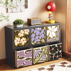 Vintage-Style Storage Box, Kalek Grid Cabinet, Non-Rattan Storage Box, Organizing Box, Fabric Storage Basket, Utility Room