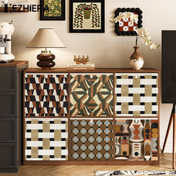 Medieval-Style Large-Capacity Storage Box, Kalek Grid Cabinet Storage Basket, Fabric Storage Box, Drawer-Type Organizing Box