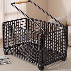 Foldable Lightweight Shopping Cart, a Great Tool for Picking up Packages, Multifunctional Hand-Pulled Cart with Swivel Wheels