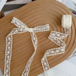 Embroidered Lace Ribbon Bow Tie Handmade Accessories DIY Ribbon Gift Wrapping Ribbon