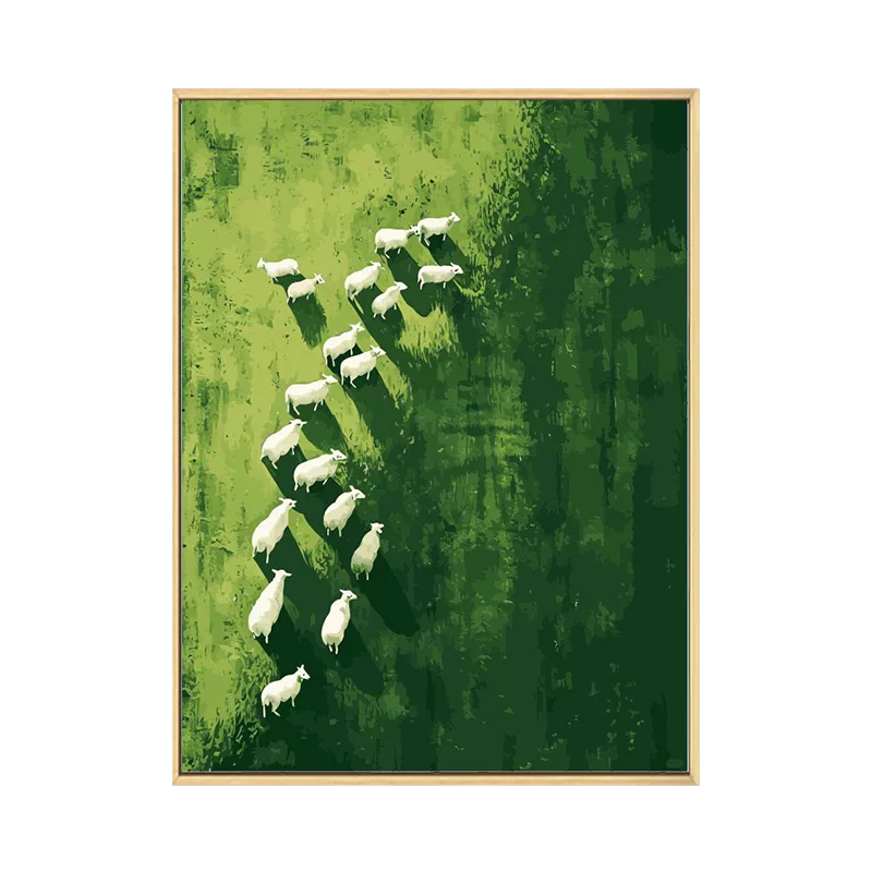 羊 油彩画 アンティーク ヨーロッパ絵画 森の中の羊達 油彩画肉筆 作者