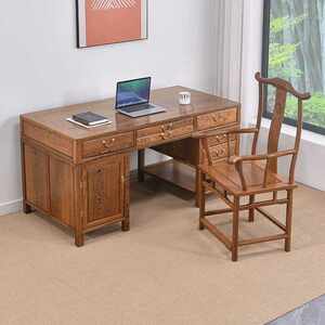 
Xungu mahogany furniture, African wenge wood (scientific name: African wood) desk, solid wood desk, Chinese style