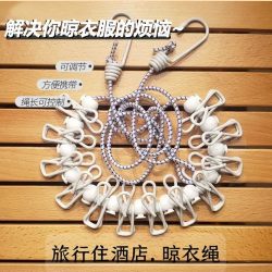 Travel Clothes Drying Gadget, Foldable Clothes Hanger, Portable Travel Clothesline with Clips, Hotel Clothesline, Outdoor Quilt Drying Rope