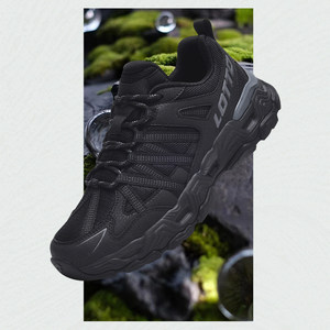 
Lotto Men's Shoes Outdoor Mountaineering Sports Shoes Winter New Black Shock-Absorbing Running Shoes Plus Velvet Warm Cotton Shoes
