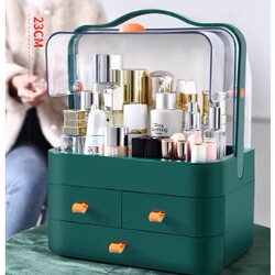 Internet Celebrity Dust-Proof Cosmetics Storage Box Shelf Desktop Skincare Lipstick Dressing Table Portable Dormitory Large Capacity