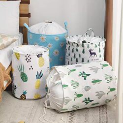 Trendy Dirty Laundry Storage Basket for Home Use, Large Fabric Laundry Basket for Bathroom, Foldable