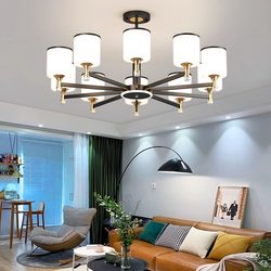 Living Room Chandelier 2025 New Nordic Lighting Modern Simple and Elegant New Chinese Style Shop Commercial Lobby Main Light