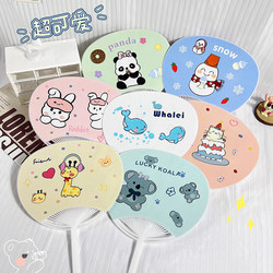Plastic Fan for Summer, Small Cartoon Hand Fan for Children, Portable Hand-Cranked Fan for Home Use, Gift or Promotional Fan