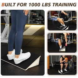 Wooden Squat Wedge Block Split-Type Stretching Board Gym Weightlifting Incline Board Adjustable Calf Stretcher