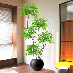Fake Green Plant Decoration, Simulated Indoor Nandina Bamboo, Living Room Sofa Side, High-End Light Luxury Large Potted Plant, Advanced Artificial Tree