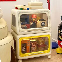 Children's Toy Storage Cabinet, Bookshelf, Two-In-One Storage Cabinet, Living Room Tv Cabinet, Large Capacity Baby Toy Cabinet, Floor-Standing